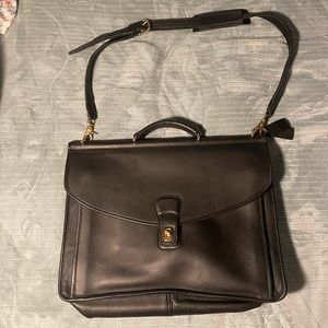 Vintage black coach briefcase